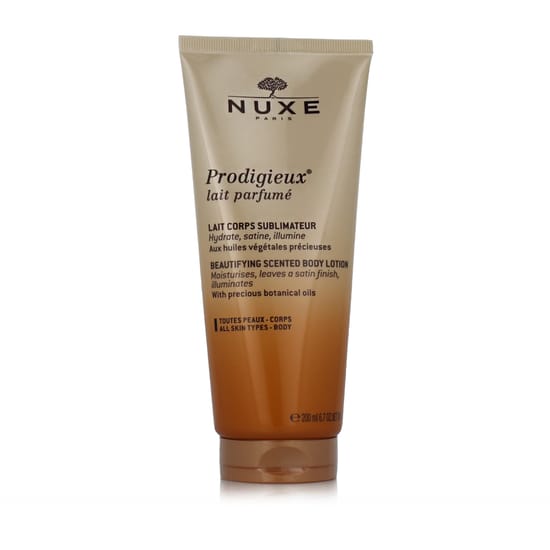 Nuxe Prodigieux Beautifying Scented Body Lotion pudeli lähivõte