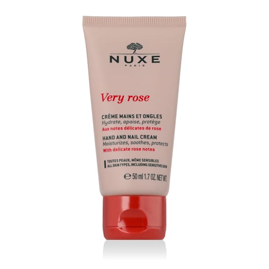 Nuxe Very Rose moisturizing hand cream in its packaging