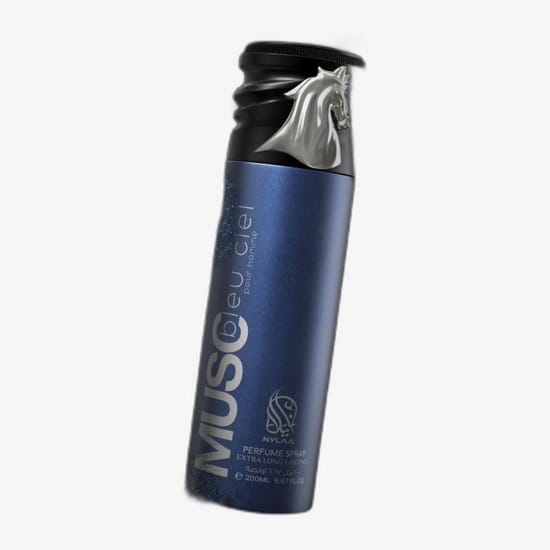 Bottle of Nylaa Musc Bleu Ciel EDP perfume