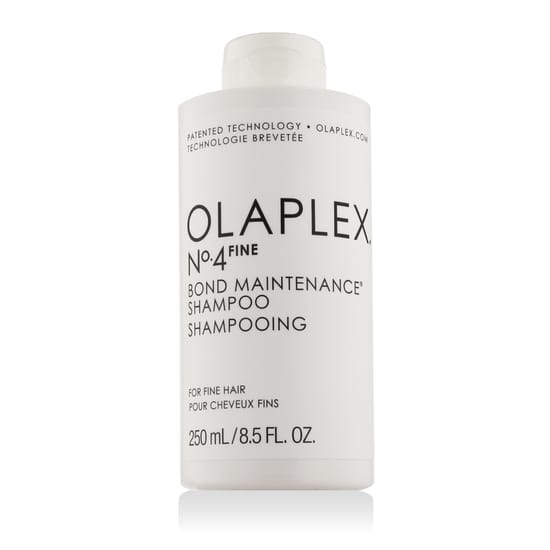 Bottle of Olaplex No.4 Fine Bond Maintenance Shampoo