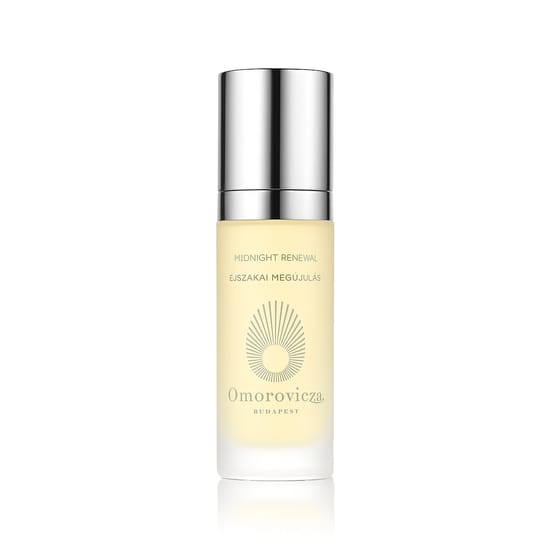 Omorovicza Midnight Renewal Serum pudeli lähivõte