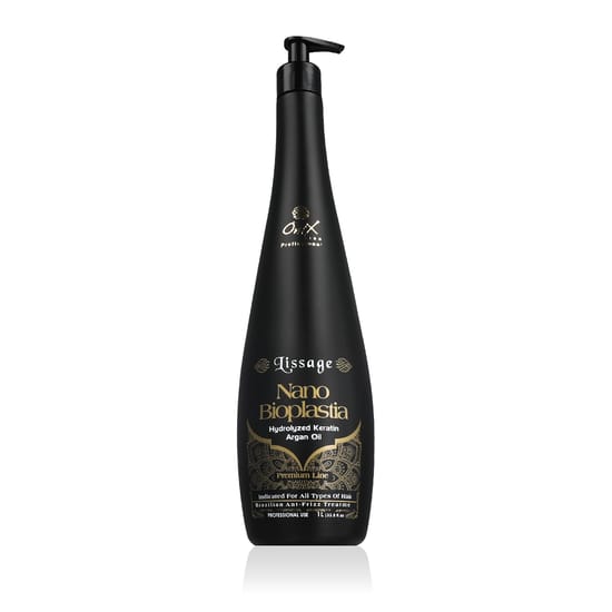 Onix Liss Profissional Hair Care Cosmetics Packaging of Onix Liss Profissional Nano Bioplastia Anti-Frizz Treatment 1000 ml