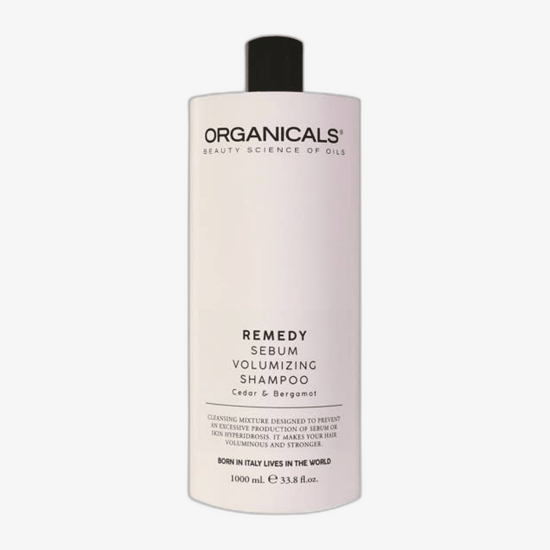 Флакон шампуня Organicals® REMEDY Sebum Volumizing Shampoo – средство для объёма и чистоты волос