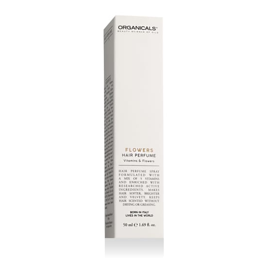 Elegant bottle of Organicals® FLOWERS Hair Perfume