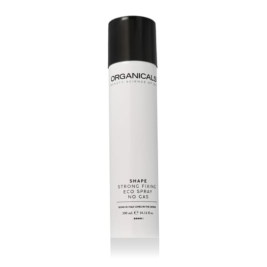 Organicals® SHAPE Strong Fixing Eco Spray minimalistlik pudel, lähivaade
