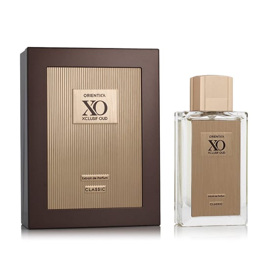 Elegant bottle of Orientica Xclusif Oud Classic close-up