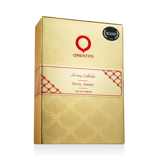 Оригинальная упаковка Orientica Royal Amber Элегантный флакон Orientica Royal Amber Eau De Parfum