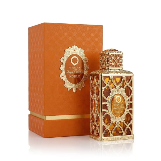 Крупный план флакона Orientica Royal Collection Noble EDP