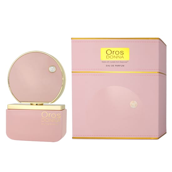 Original Oros Oros Donna EDP packaging Close-up of the bottle of Oros Oros Donna EDP