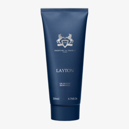 Parfums de Marly Layton Perfumed Shower Gel Packaging Elegant bottle of Parfums de Marly Layton Perfumed Shower Gel