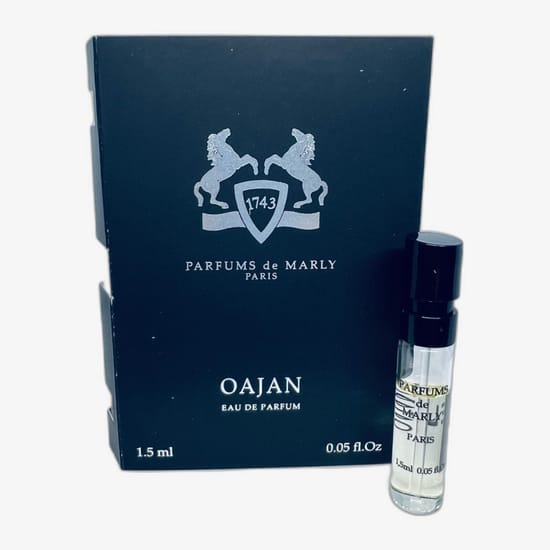 Original packaging of Parfums de Marly Oajan EDP Elegant bottle of Parfums de Marly Oajan EDP sample
