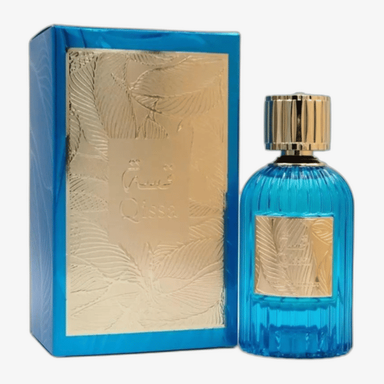 Close-up of the Paris Corner Qissa EDP bottle