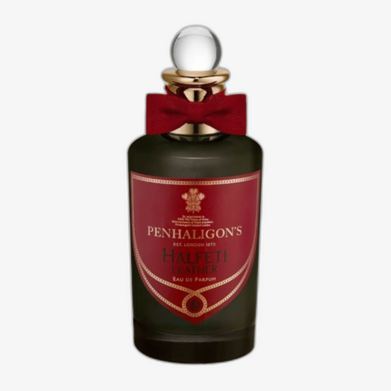 Penhaligon's Halfeti parfümeeritud kehakreemi pudeli lähivõte