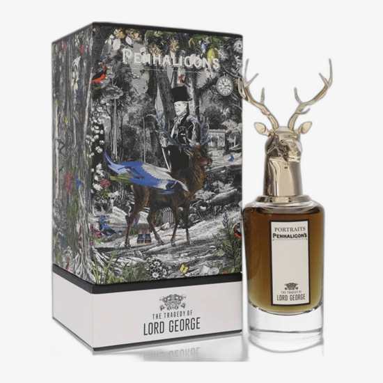 Elegant bottle of Penhaligon's The Tragedy of Lord George EDP sample