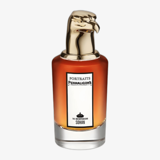 Refined bottle of Penhaligon's The Uncompromising Sohan EDP, a luxurious unisex perfume