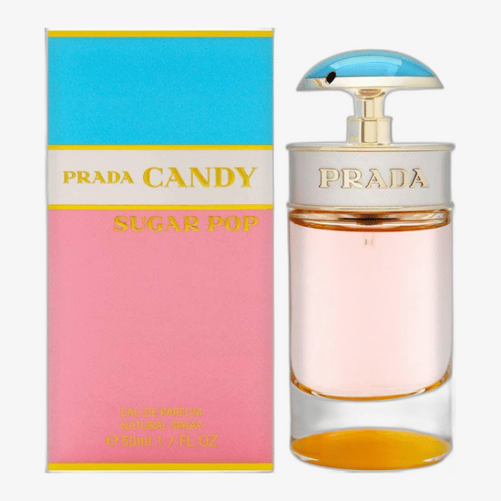 Close-up of Prada Candy EDP perfume bottle