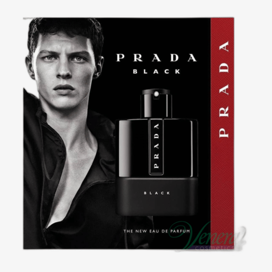 Elegant bottle of Prada Luna Rossa Black EDP