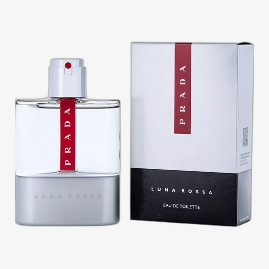 Close-up of Prada Luna Rossa EDT bottle