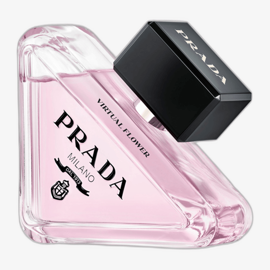 Sophisticated bottle of Prada Paradoxe Virtual Flower EDP