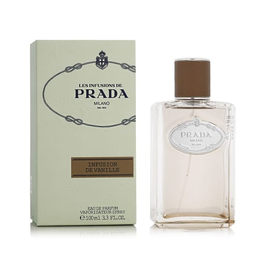 Close-up of the Prada Infusion de Vanille EDP bottle