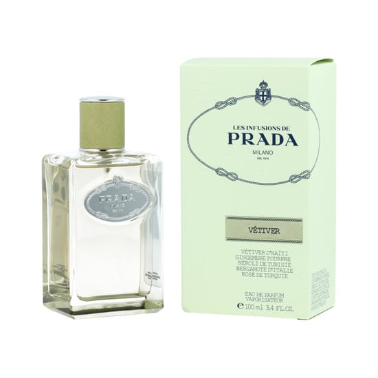 Elegant bottle of Prada Les Infusions de Vetiver EDP
