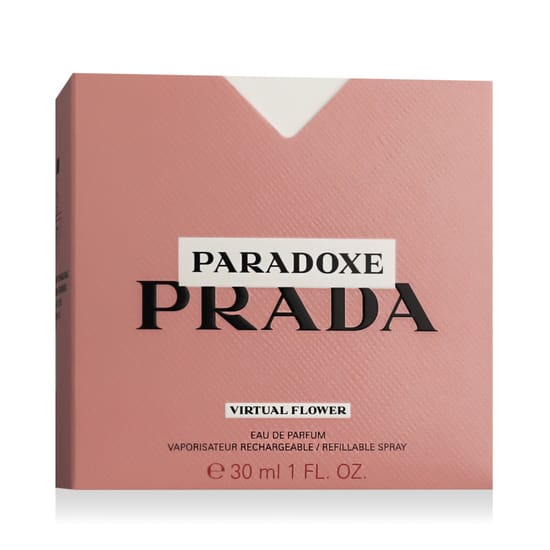 Close-up of Prada Paradoxe Virtual Flower EDP bottle