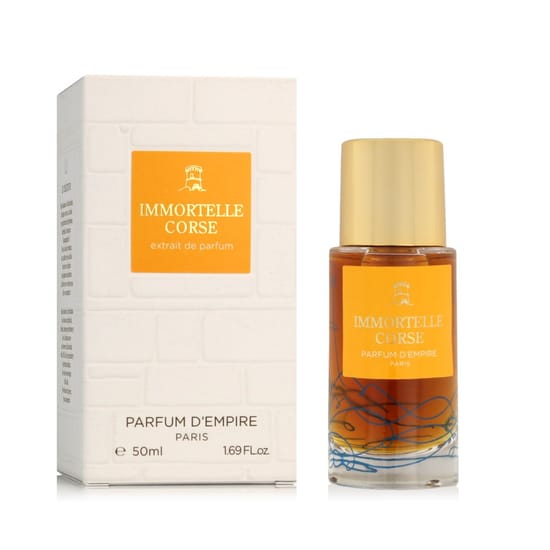 Close-up of the parfum d'empire immortelle corse ep bottle