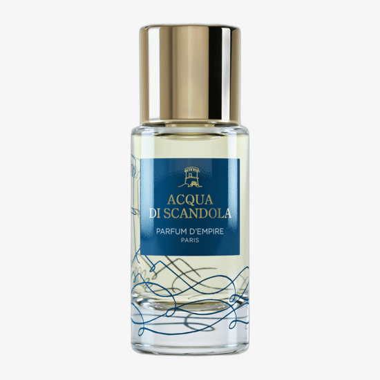 Parfum d'Empire Acqua di Scandola EDP kasutatud parfüümi pakend Kasutatud Parfum d'Empire Acqua di Scandola Eau de Parfum pudel