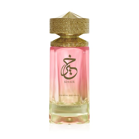 Paris Corner Khair Peach Delulu EDP parfüümi pudel