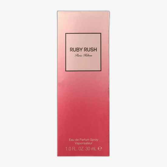 Paris Hilton Ruby Rush EDP bottle – vibrant unisex perfume