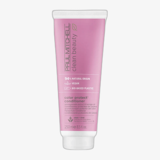 Close-up of Paul Mitchell Color Protect Conditioner Bottle