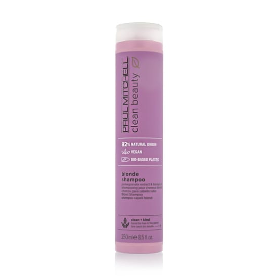 Bottle of Paul Mitchell Clean Beauty Blonde Shampoo