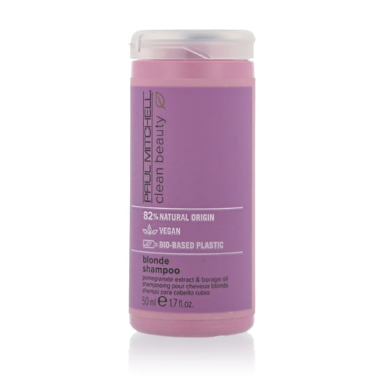 Bottle of Paul Mitchell Clean Beauty Blonde Shampoo