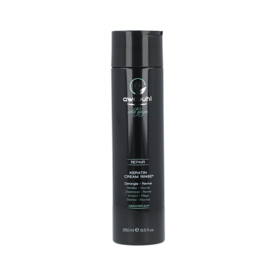 Крупный план бутылки Paul Mitchell Awapuhi Wild Ginger Keratin Cream Rinse