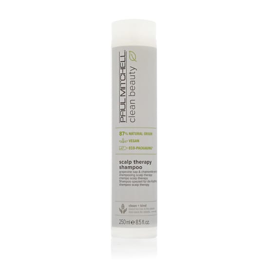 Bottle of Paul Mitchell Clean Beauty Scalp Therapy Shampoo