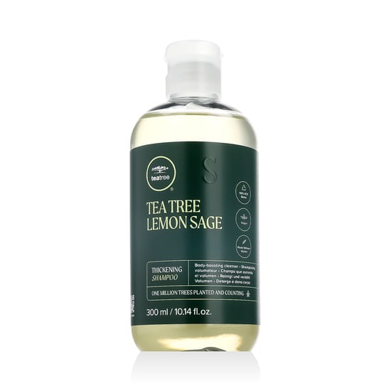 Paul Mitchell Tea Tree Lemon Sage Shampoo Packaging Bottle of Paul Mitchell Tea Tree Lemon Sage Thickening Shampoo