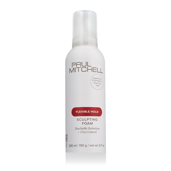 Paul Mitchell Flexible Hold Sculpting Foam minimalistlik pudel, skulptuurivaht lähivaates