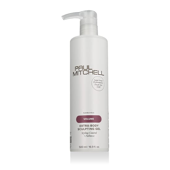Бутылка геля Paul Mitchell Volume Extra-Body Sculpting Gel крупным планом