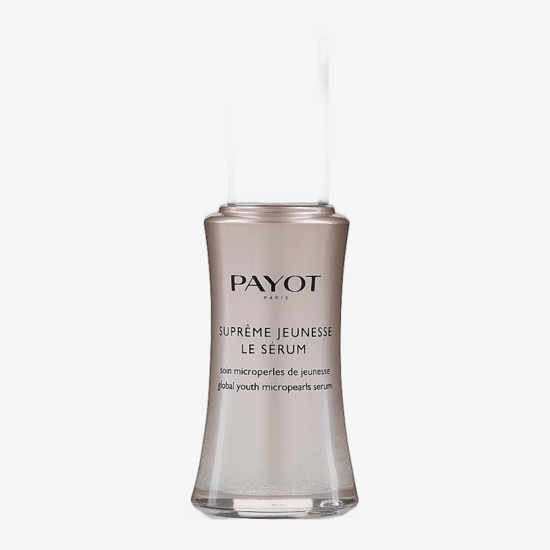 Close-up of Payot Supreme Jeunesse Le Serum bottle