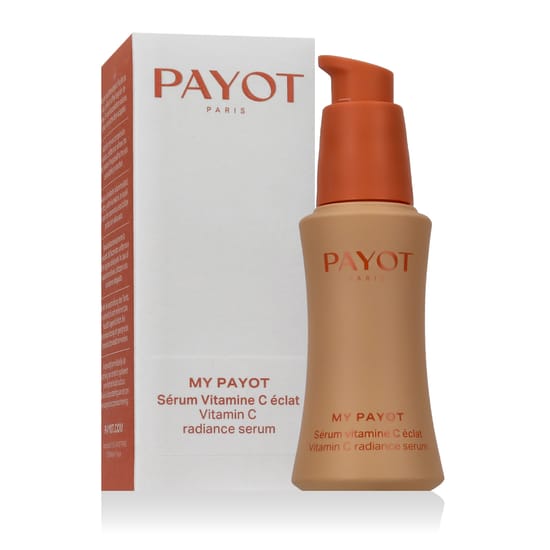 Close-up of Payot My Payot Vitamin C Radiance Serum bottle