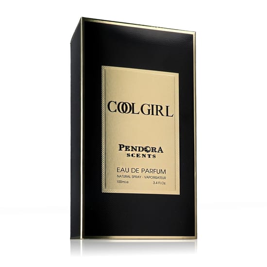 Pendora Scents Cool Girl EDP packaging – clean aesthetic and refined style Pendora Scents Cool Girl EDP bottle – minimalist, fresh, and elegant design