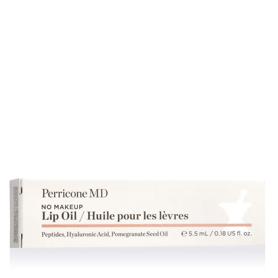 Bottle of Perricone MD No Makeup Lip Oil (Lychee) focusing on texture