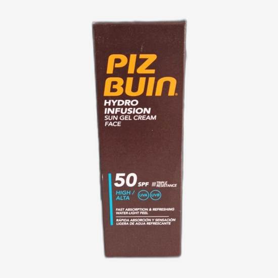 Piz Buin Hydro Infusion Sun Gel Cream SPF packaging Piz Buin Hydro Infusion Sun Gel Cream SPF 15 150 ml bottle