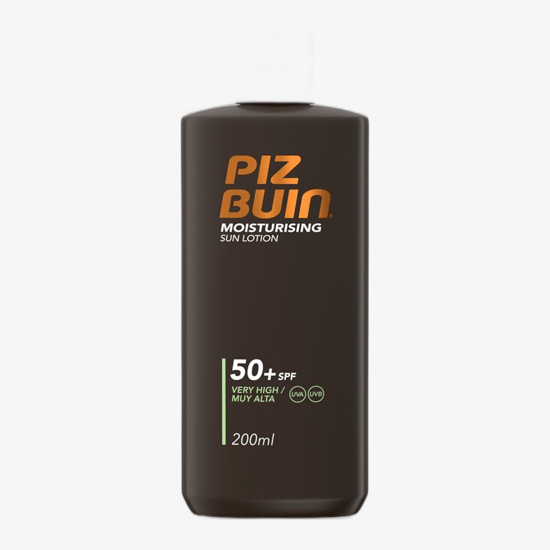 Упаковка увлажняющего солнцезащитного лосьона Piz Buin SPF 50+