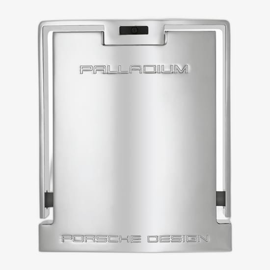 Porsche Palladium EDT original packaging and signature bottle Refined Porsche Palladium EDT bottle with minimalist, elegant design