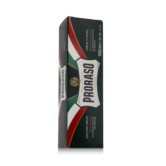 Proraso Refreshing Shaving Cream Tube close-up, Proraso shaving cream lather detail, Fresh minty shaving cream swirl