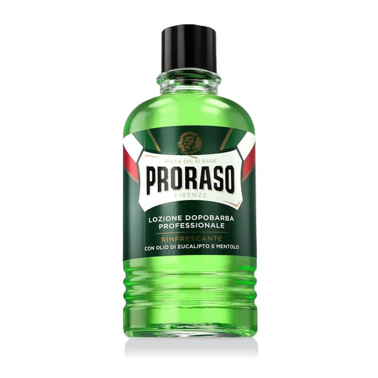 Proraso värskendava professionaalse pärastajamisvedeliku pudeli lähivõte
