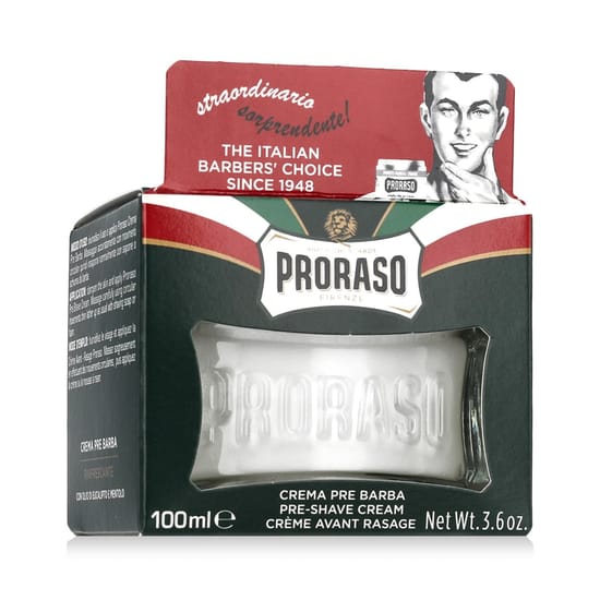 Refreshing pre-shave cream by Proraso in a 100 ml tube