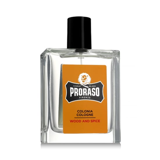 Elegant bottle of Proraso Wood and Spice Cologne EDT