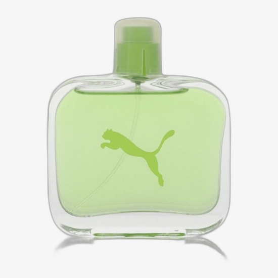 Puma Green Man EDT parfüümi pudel erksas disainis
